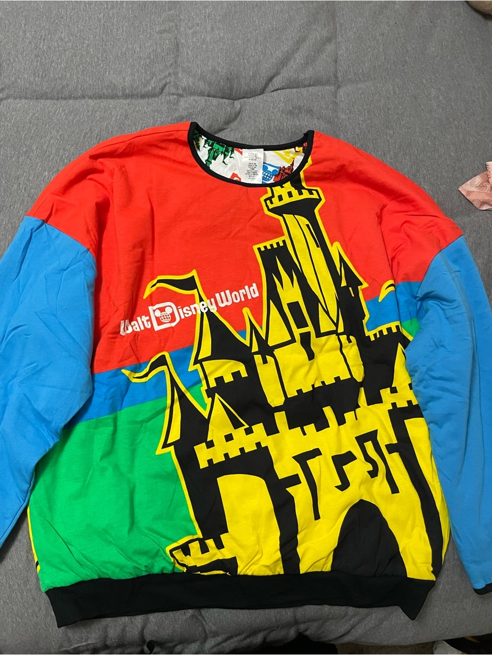 NWT Disney Parks Walt Disney World Reversible Cinderella Castle Pullover M/L
